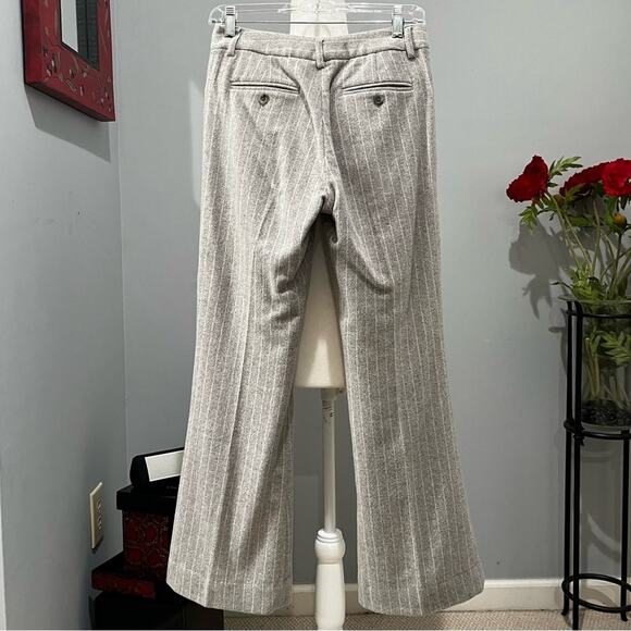 NEW Body By Victoria Wool Pinstripe Career Wide Leg Trousers Gray Pink … NWOT - Picture 2 of 16